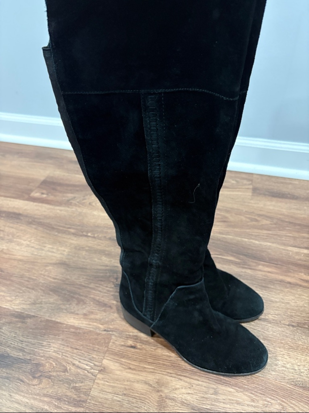 Vince Camuto Black Over-the-Knee Suede Boots